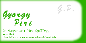 gyorgy piri business card